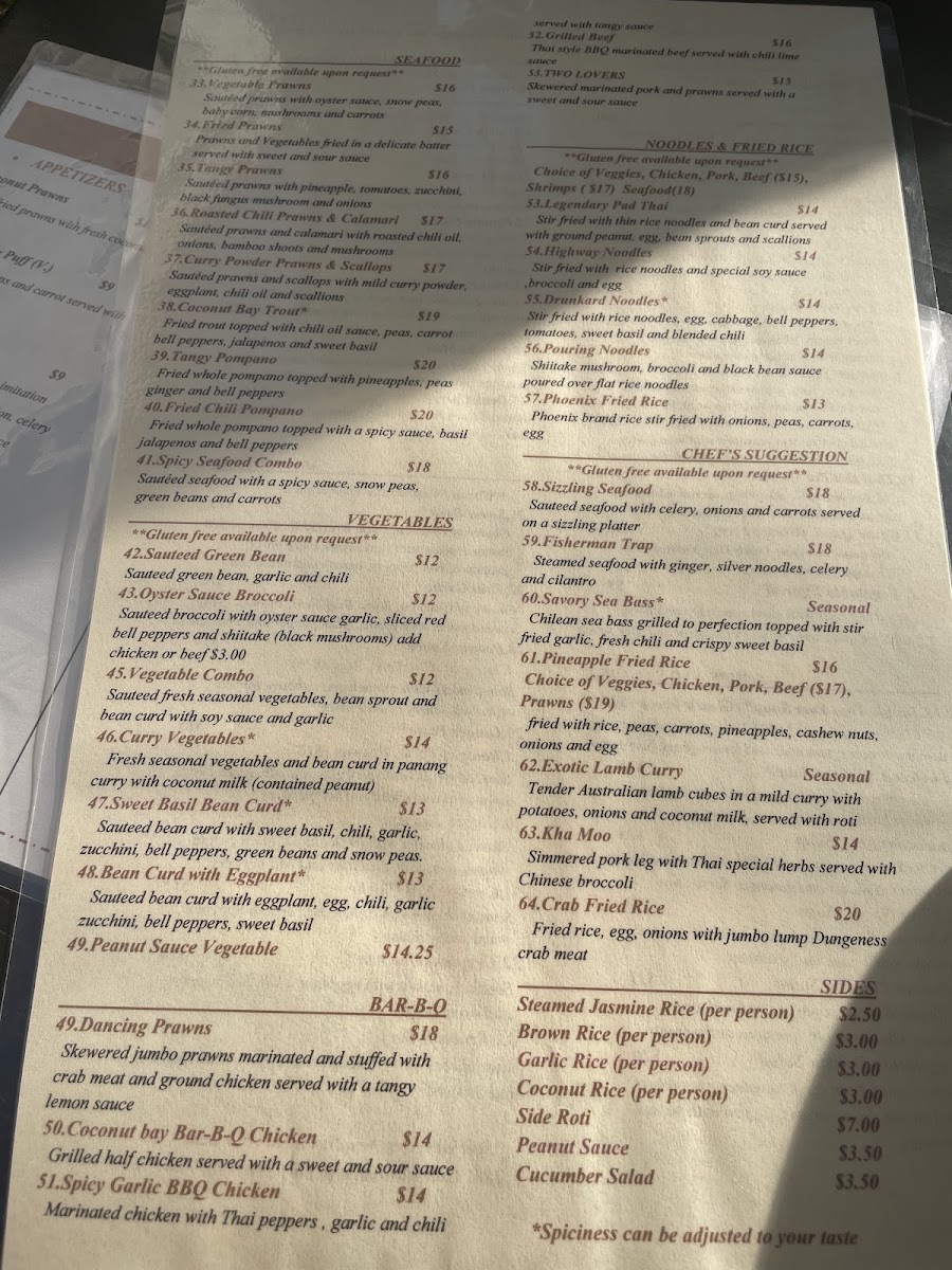 Menu Coconut Bay Thai Restaurant-4