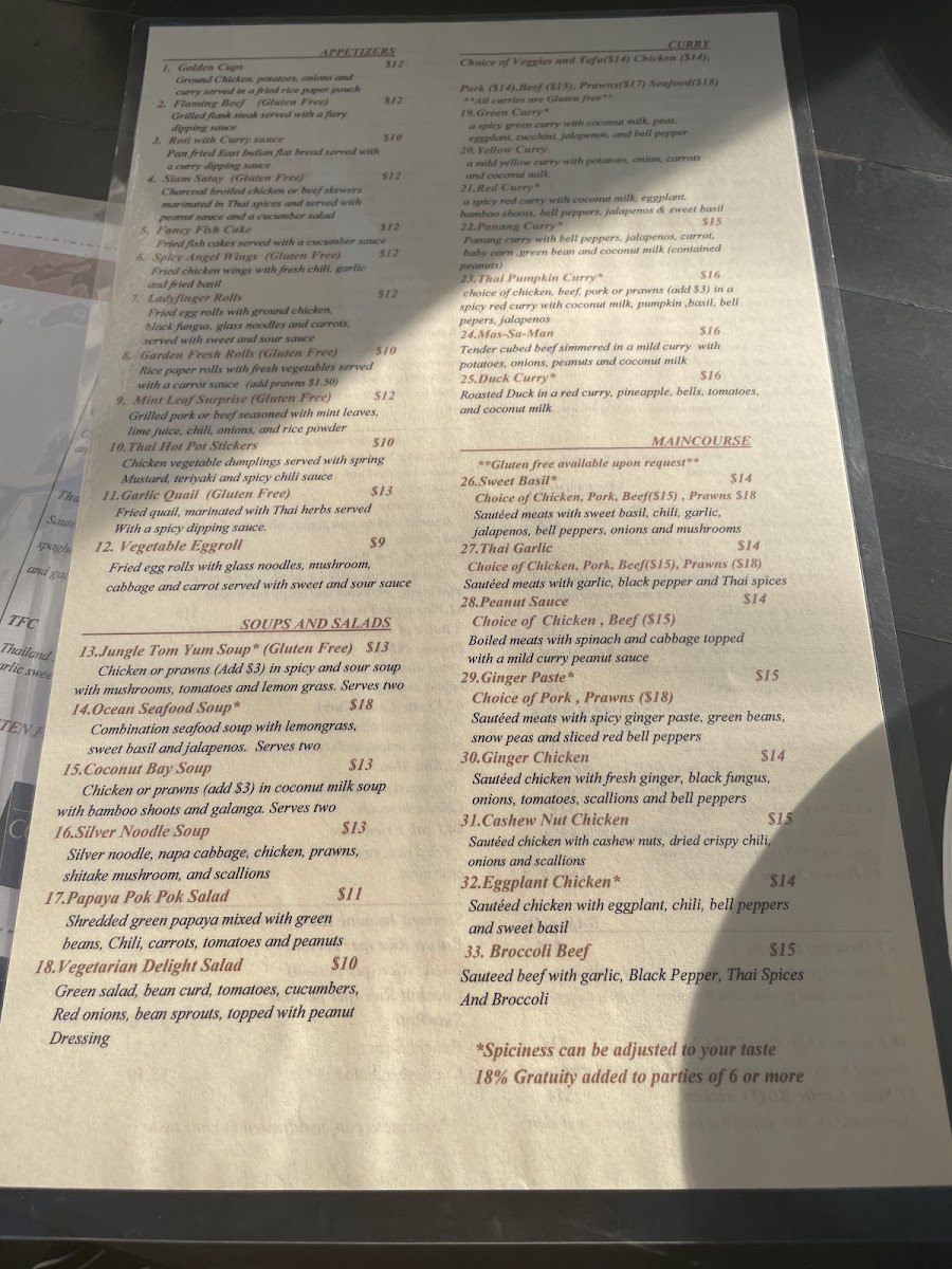 Menu Coconut Bay Thai Restaurant-5