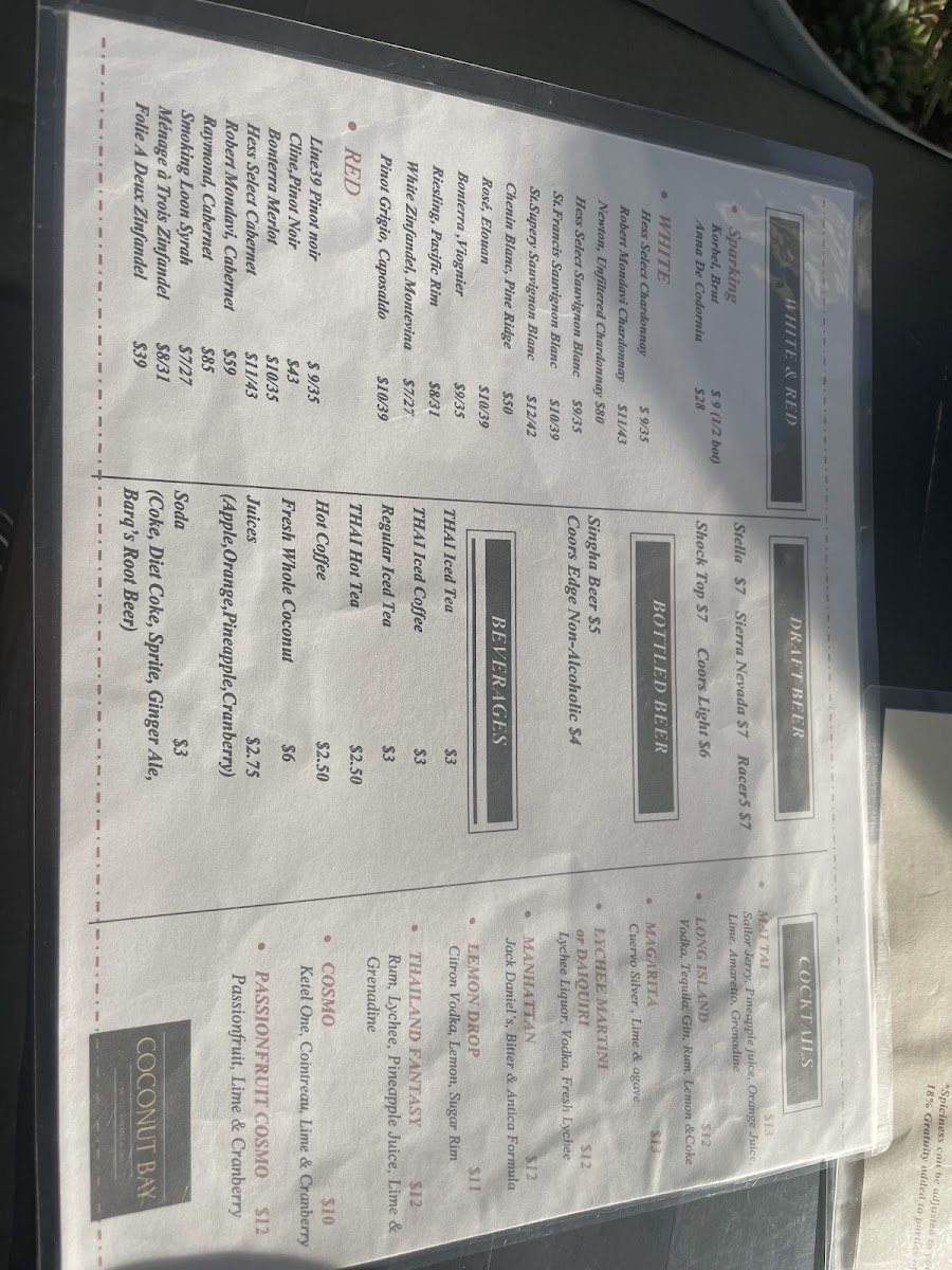 Menu Coconut Bay Thai Restaurant-7